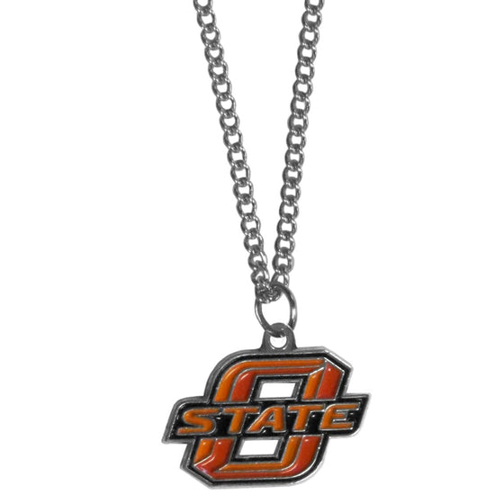 Oklahoma State Cowboys Chain Necklace with Small Charm (SSKG) - 757 Sports Collectibles