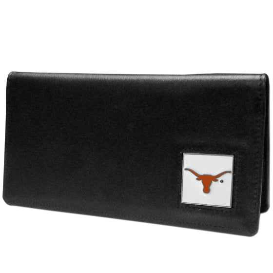Texas Longhorns Leather Checkbook Cover (SSKG) - 757 Sports Collectibles