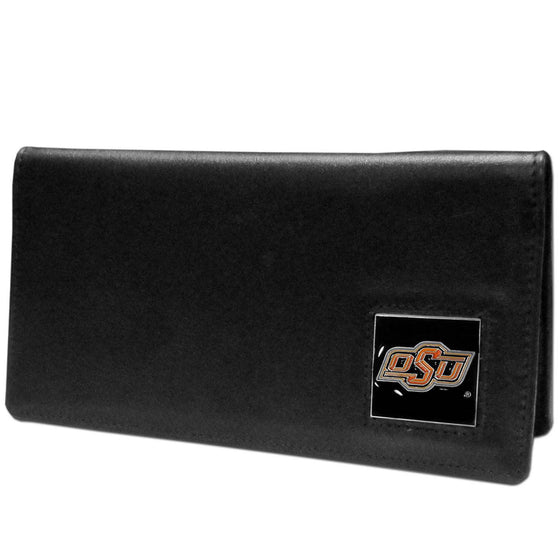 Oklahoma State Cowboys Leather Checkbook Cover (SSKG) - 757 Sports Collectibles