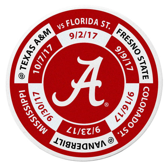 Alabama Crimson Tide Schedule Golf Ball Marker Coin - 757 Sports Collectibles