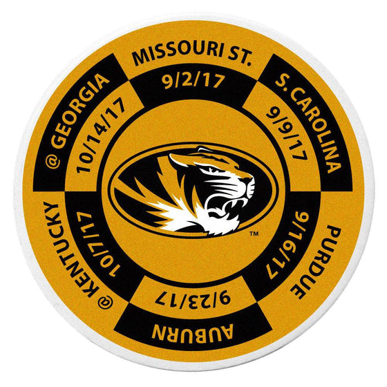 Missouri Tigers Schedule Golf Ball Marker Coin - 757 Sports Collectibles