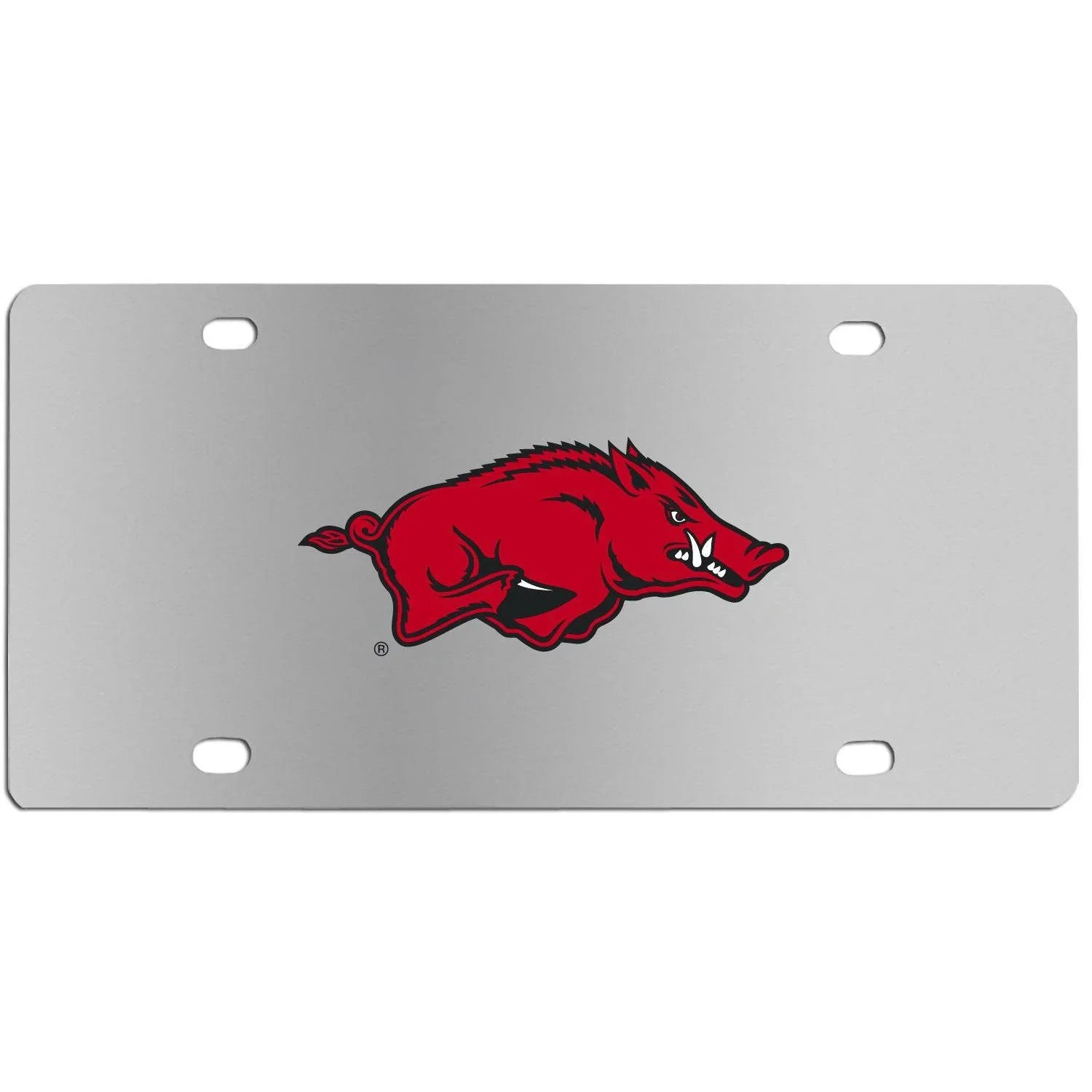 Arkansas Razorbacks Steel License Plate Wall Plaque (SSKG) - 757 Sports Collectibles