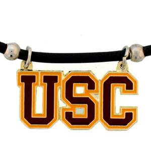USC Trojans Rubber Cord Necklace (SSKG) - 757 Sports Collectibles