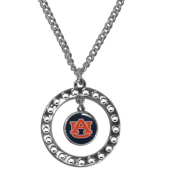 Auburn Tigers Rhinestone Hoop Necklace (SSKG) - 757 Sports Collectibles
