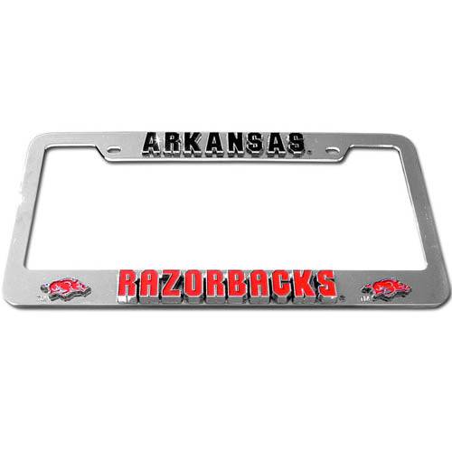 Arkansas Razorbacks Deluxe Tag Frame (SSKG) - 757 Sports Collectibles