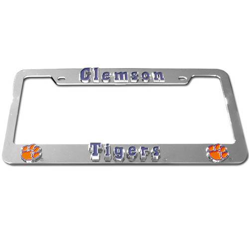 Clemson Tigers Deluxe Tag Frame (SSKG) - 757 Sports Collectibles