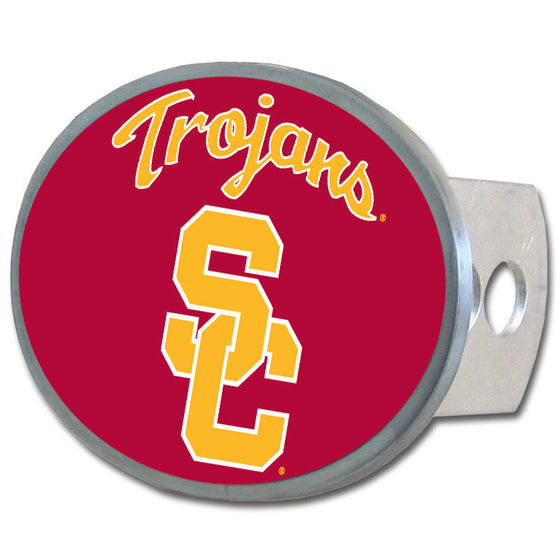 USC Trojans Oval Metal Hitch Cover Class II and III (SSKG) - 757 Sports Collectibles
