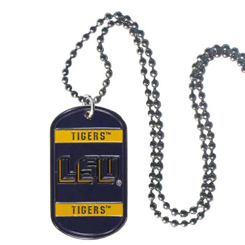 LSU Tigers Tag Necklace (SSKG) - 757 Sports Collectibles
