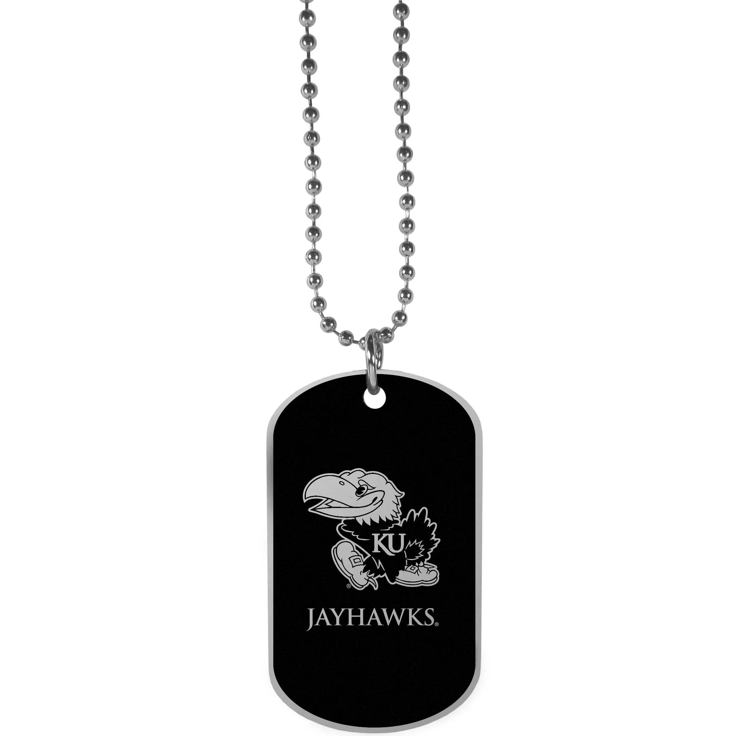 Kansas Jayhawks Chrome Tag Necklace (SSKG) - 757 Sports Collectibles