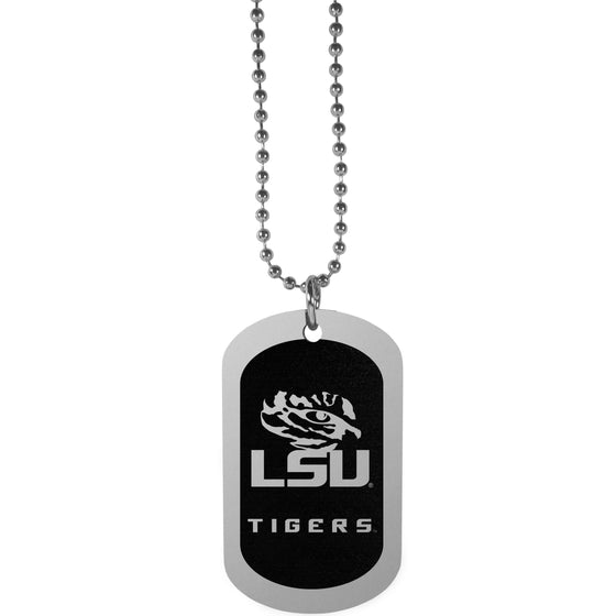 LSU Tigers Chrome Tag Necklace (SSKG) - 757 Sports Collectibles