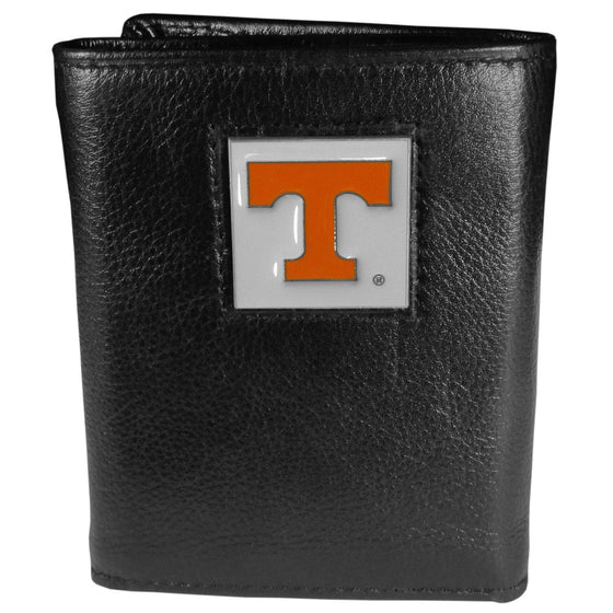 Tennessee Volunteers Deluxe Leather Tri-fold Wallet Packaged in Gift Box (SSKG) - 757 Sports Collectibles