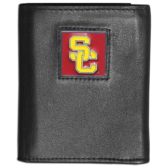 USC Trojans Deluxe Leather Tri-fold Wallet (SSKG) - 757 Sports Collectibles
