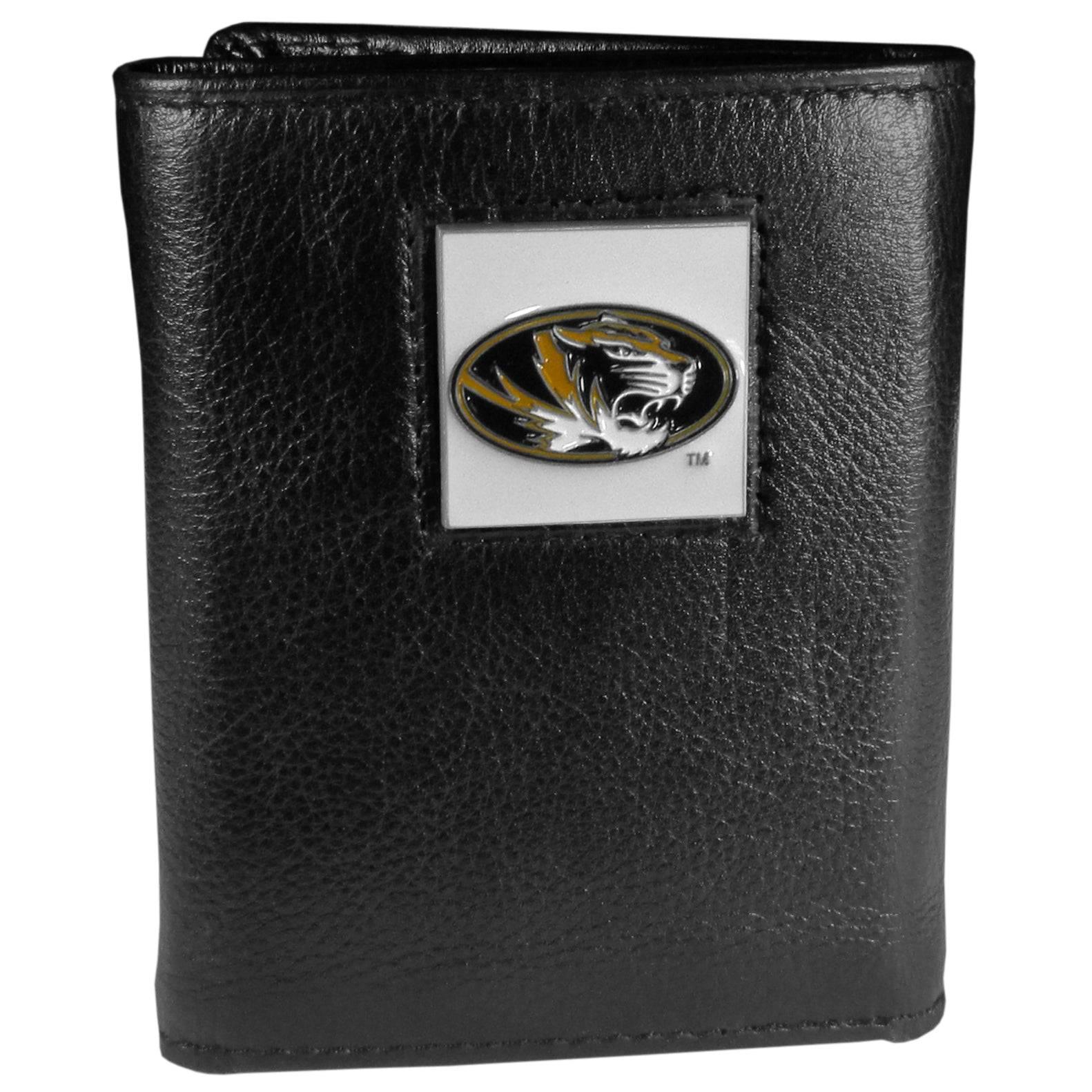 Missouri Tigers Deluxe Leather Tri-fold Wallet (SSKG) - 757 Sports Collectibles