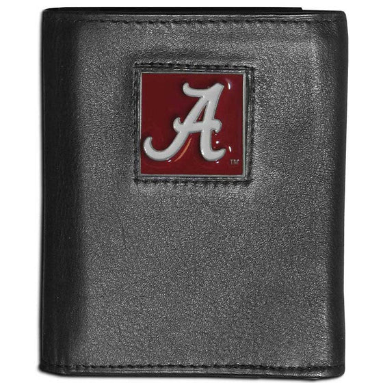 Alabama Crimson Tide Leather Tri-fold Wallet (SSKG) - 757 Sports Collectibles