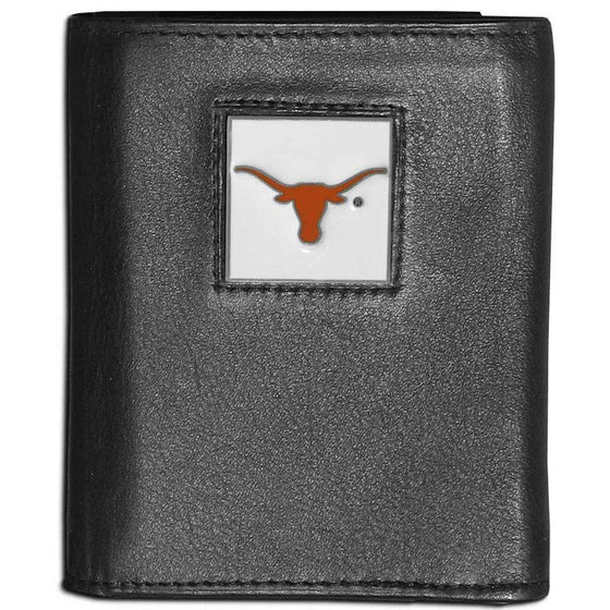 Texas Longhorns Leather Tri-fold Wallet (SSKG) - 757 Sports Collectibles