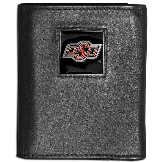 Oklahoma State Cowboys Leather Tri-fold Wallet (SSKG) - 757 Sports Collectibles