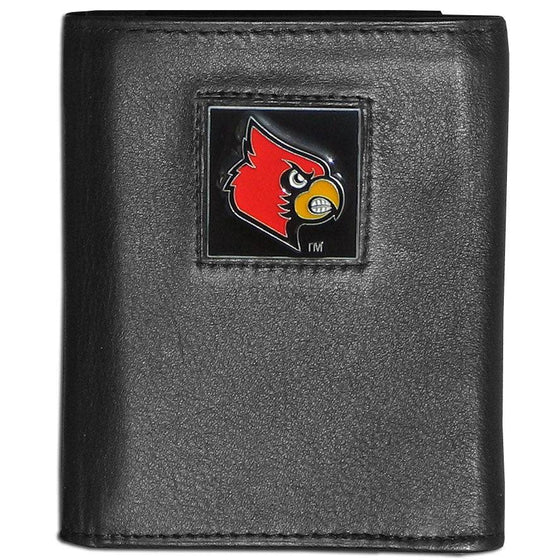 Louisville Cardinals Leather Tri-fold Wallet (SSKG) - 757 Sports Collectibles