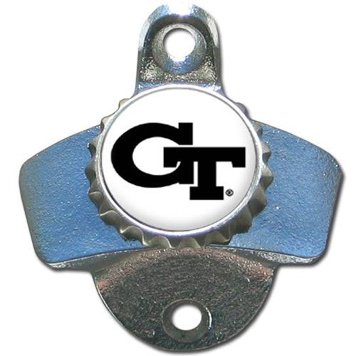 Georgia Tech Yellow Jackets Wall Mounted Bottle Opener (SSKG) - 757 Sports Collectibles