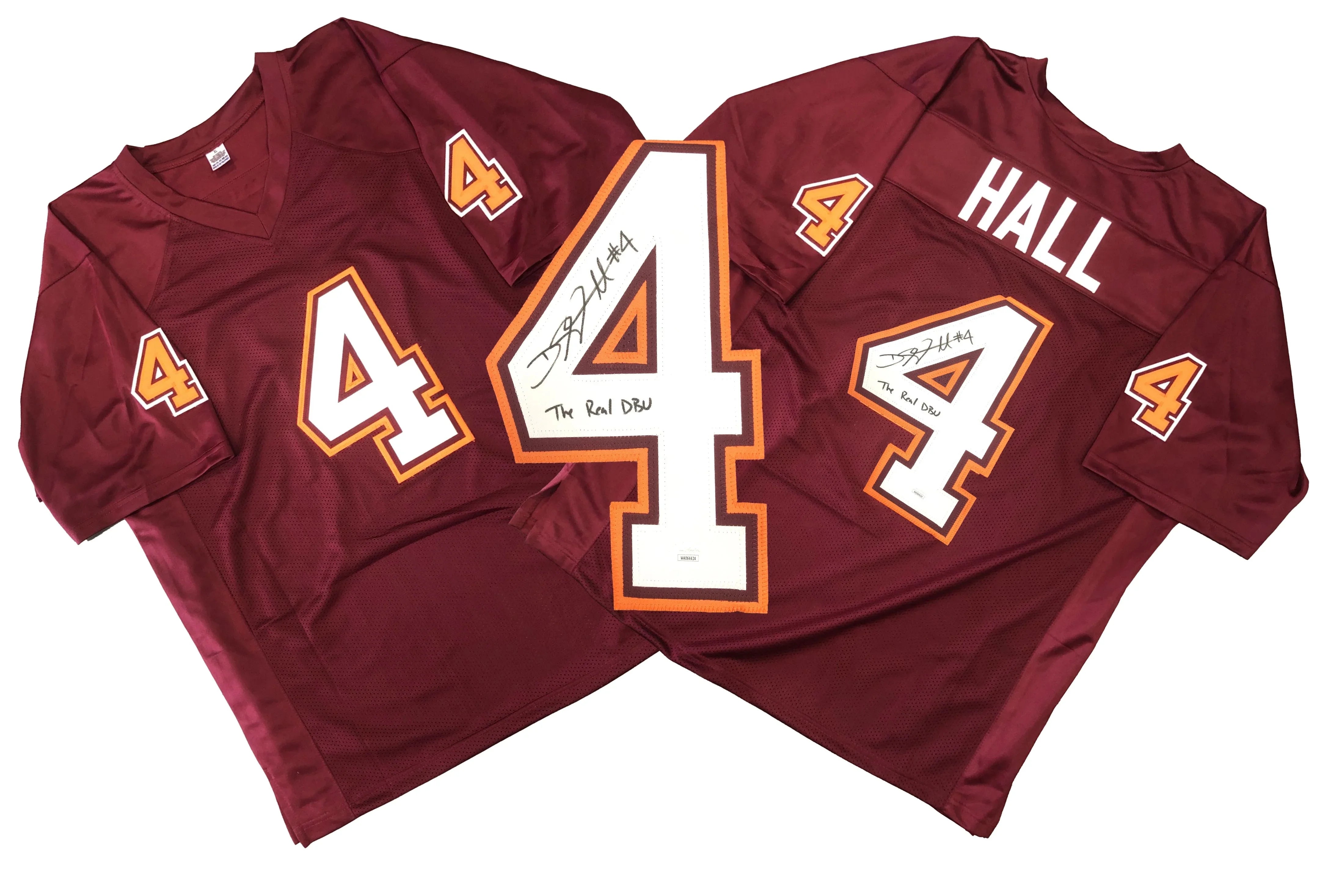 Virginia Tech Hokies DeAngelo Hall "The Real DBU" Signed Auto Custom Maroon Jersey JSA COA - 757 Sports Collectibles