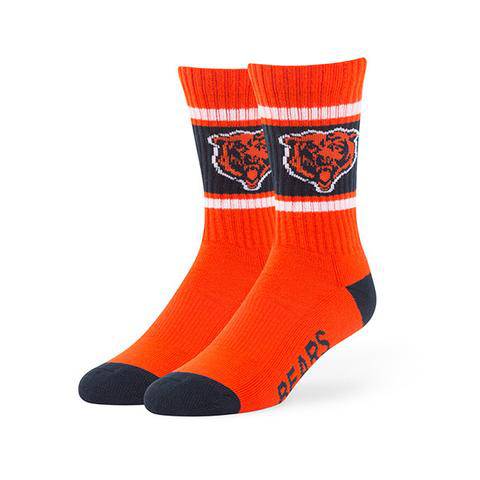 Chicago Bears 47 Duster Sports Socks Size L (One Pair) - 757 Sports Collectibles
