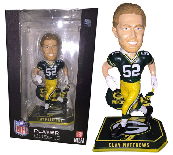 Green Bay Packers Clay Matthews Nation 8" Limited Edition Bobblehead Statue Figure - 757 Sports Collectibles
