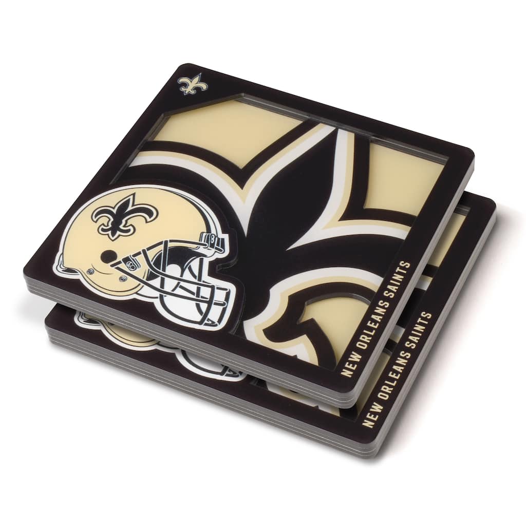 You the Fan  Logo Series Coaster Set -New Orleans Saints - 757 Sports Collectibles
