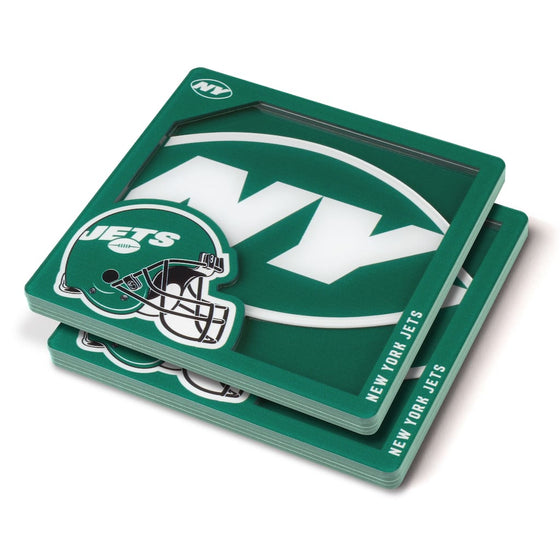 You the Fan  Logo Series Coaster Set - New York Jets - 757 Sports Collectibles