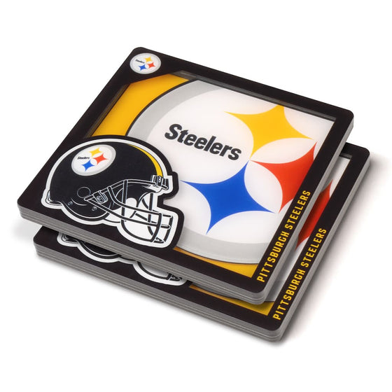 You the Fan  Logo Series Coaster Set - Pittsburgh Steelers - 757 Sports Collectibles