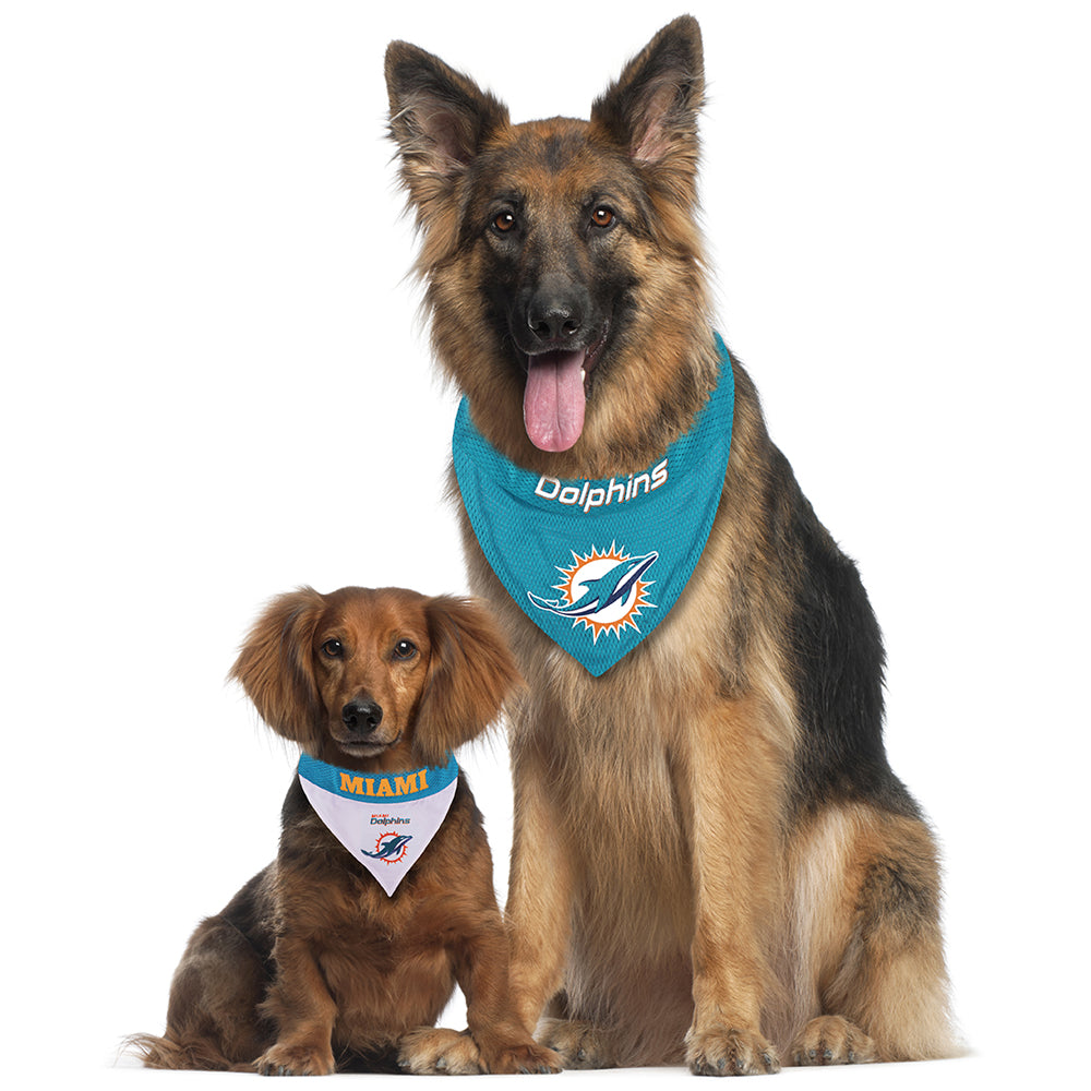 Miami Dolphins Reversible Bandana Pets First - 757 Sports Collectibles