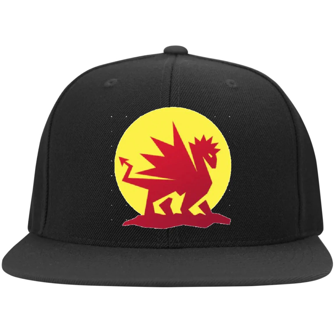 Dragon Fire Hat - Flat Bill Twill Flex Fit - 757 Sports Collectibles