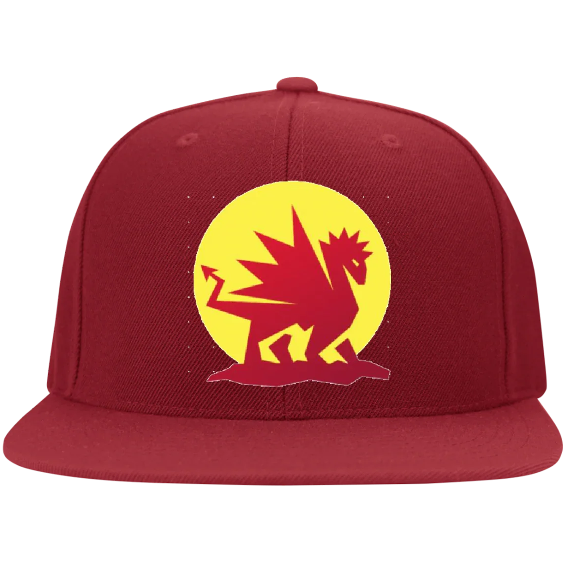 Dragon Fire Hat - Flat Bill Twill Flex Fit - 757 Sports Collectibles