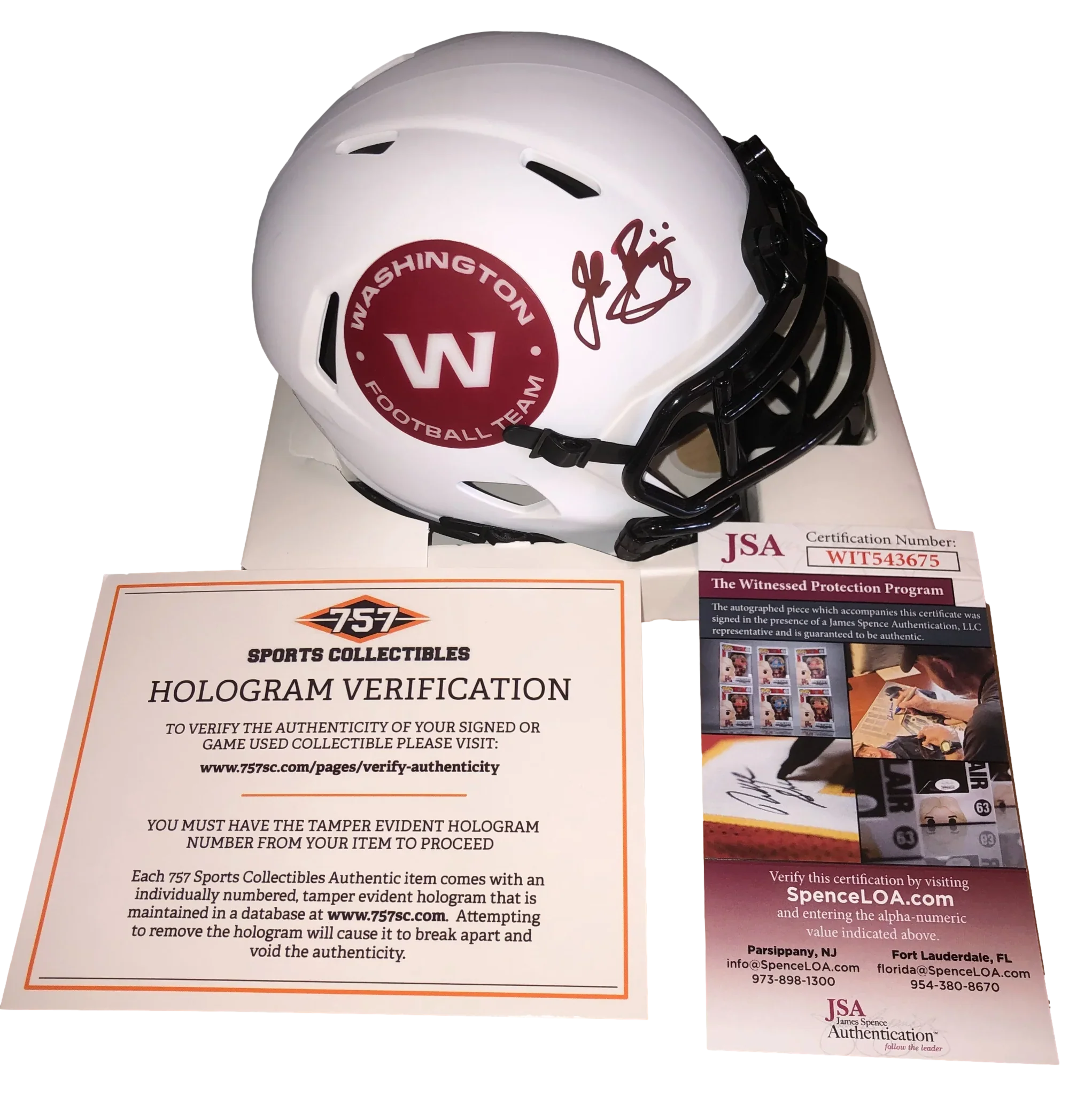 Washington Commanders John Riggins Signed Auto Luanr Mini Helmet JSA W COA - 757 Sports Collectibles