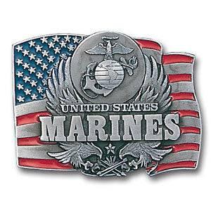 Marines Enameled Belt Buckle (SSKG) - 757 Sports Collectibles