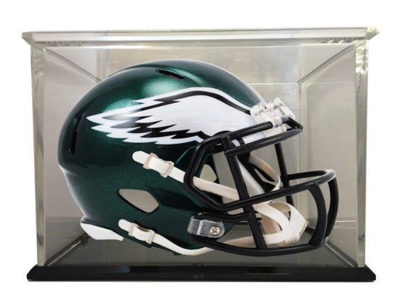 Philadelphia Eagles Speed Mini Football Helmet with 98% UV Protective Acrylic Display Case - 757 Sports Collectibles