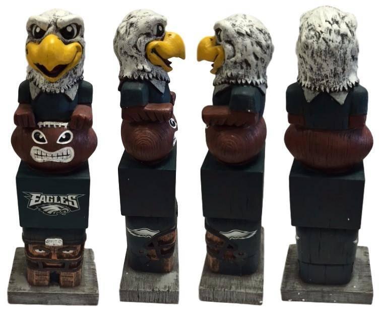 NFL Philadelphia Eagles Tiki Totem Pole Mascot Figurine Statues - 757 Sports Collectibles