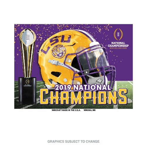 Louisiana State LSU Tigers 2019-2020 NCAA Football National Champions Diecut Magnet 4.5"x6"