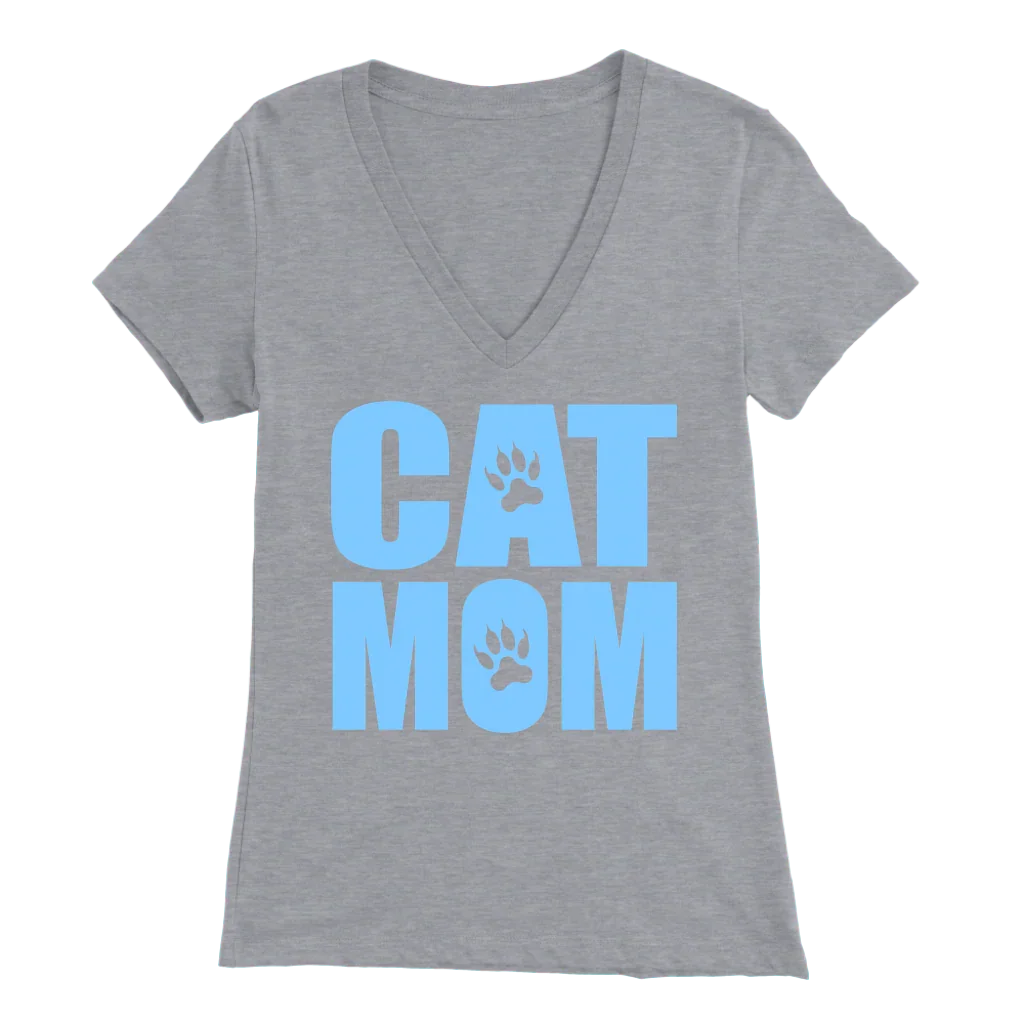 Cat Mom Womens Shirt - 100% Cotton - S - 2XL - 757 Sports Collectibles