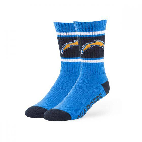 Los Angeles Chargers NFL Duster 47 Brand Sport Sock (Blue Raz) - 757 Sports Collectibles