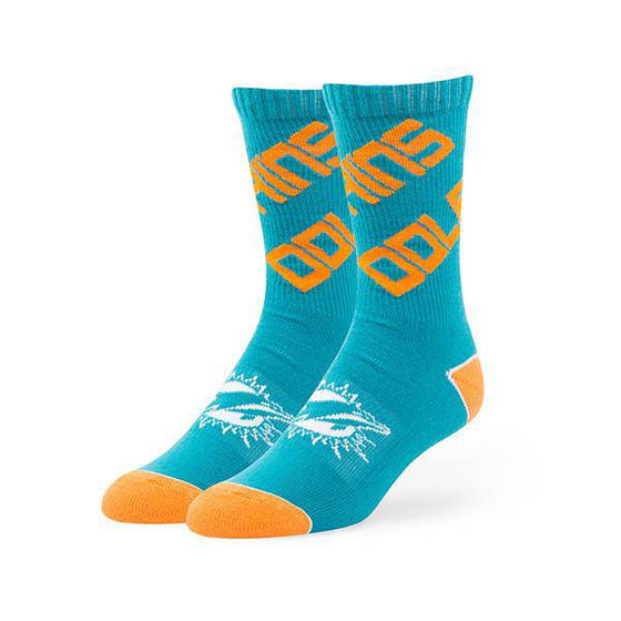 Miami Dolphins Helix 47 Sport Socks (One Pair) - 757 Sports Collectibles