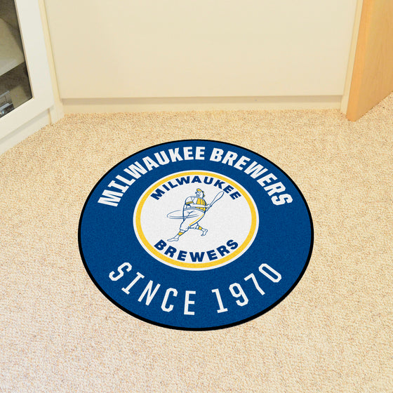 Milwaukee Brewers Roundel Rug - 27in. Diameter