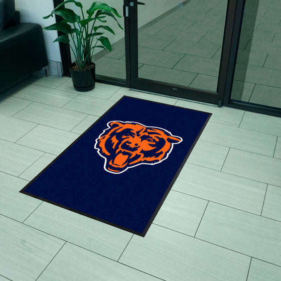 Chicago Bears 3X5 High-Traffic Mat with Durable Rubber Backing - Portrait Orientation