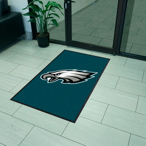 Philadelphia Eagles 3X5 High-Traffic Mat with Durable Rubber Backing - Portrait Orientation