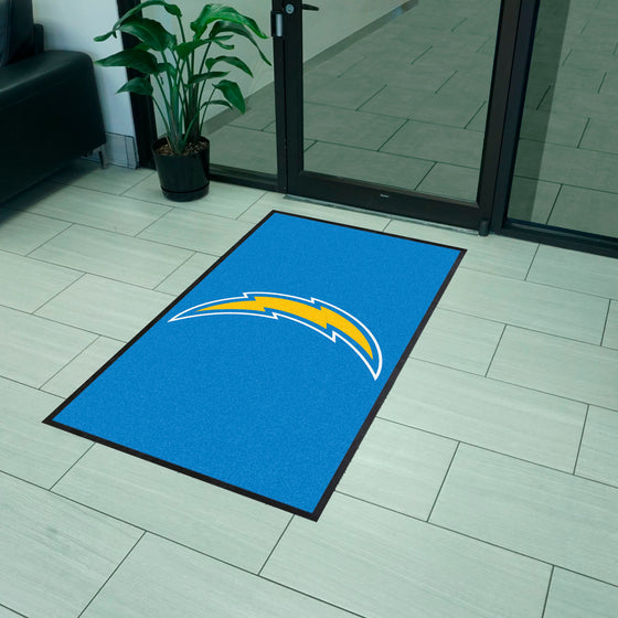 Los Angeles Chargers 3X5 High-Traffic Mat with Durable Rubber Backing - Portrait Orientation