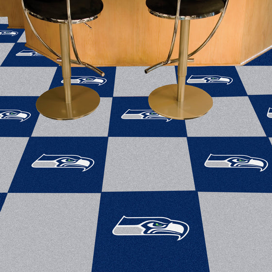 Seattle Seahawks Team Carpet Tiles - 45 Sq Ft.