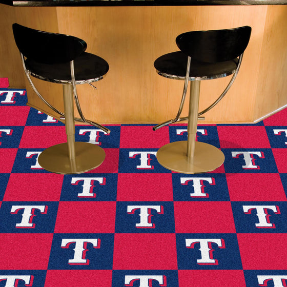 Texas Rangers Team Carpet Tiles - 45 Sq Ft.