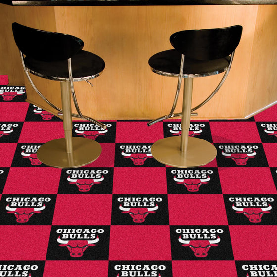 Chicago Bulls Team Carpet Tiles - 45 Sq Ft.