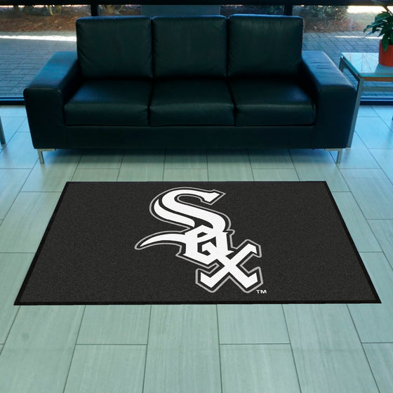 Chicago White Sox 4X6 High-Traffic Mat with Durable Rubber Backing - Landscape Orientation