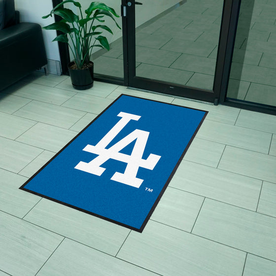 Los Angeles Dodgers 3X5 High-Traffic Mat with Durable Rubber Backing - Portrait Orientation