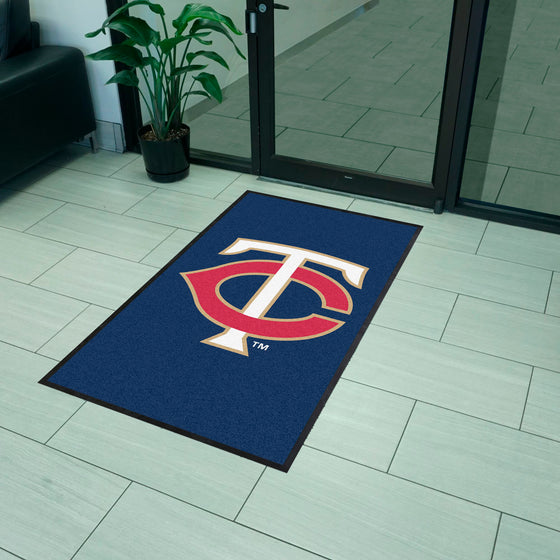 Minnesota Twins 3X5 High-Traffic Mat with Durable Rubber Backing - Portrait Orientation