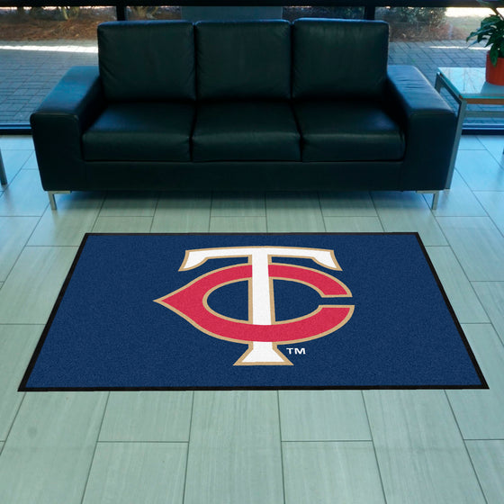 Minnesota Twins 4X6 High-Traffic Mat with Durable Rubber Backing - Landscape Orientation